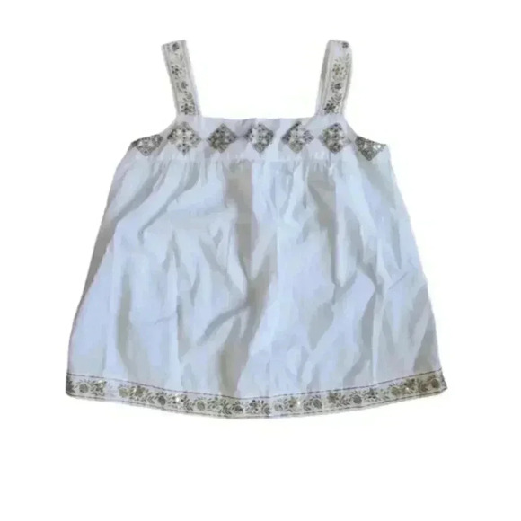 MICHAEL Michael Kors sequin peasant style boho cami  top size L - Picture 1 of 5